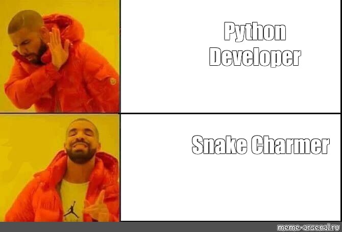 Сomics meme Python Developer Snake Charmer Comics Meme arsenal