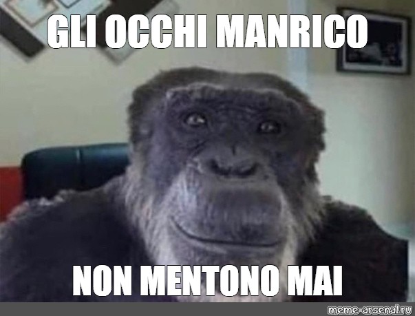 Meme GLI OCCHI MANRICO NON MENTONO MAI All Templates Meme