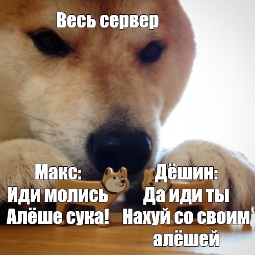 Meme Весь сервер Дëшин Да иди ты Нахуй со своим алëшей Макс Иди