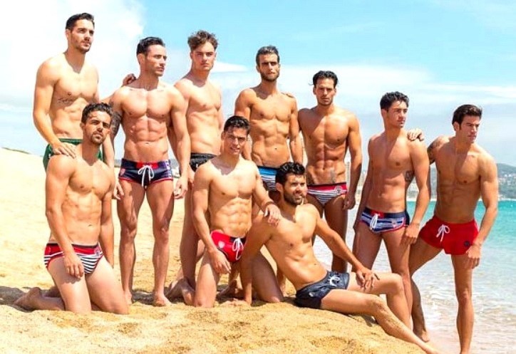 Beautiful nude men on the beach