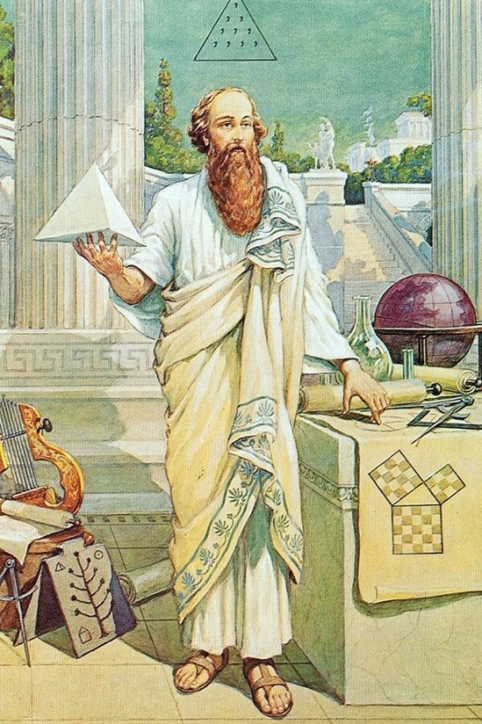 Create meme: Pythagoras, Pythagoras portrait, Pythagoras philosopher