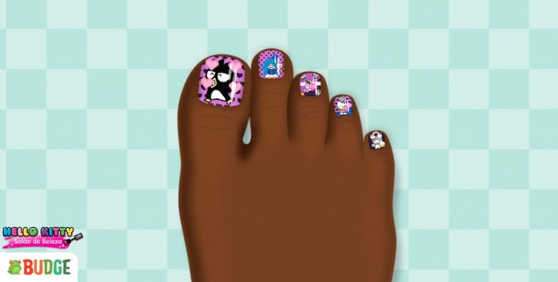 Create meme: pedicure, hello kitty nail salon, pedicure design