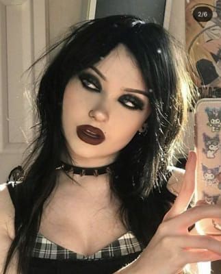 Create meme: gothic makeup, goth makeup, gothic eye makeup