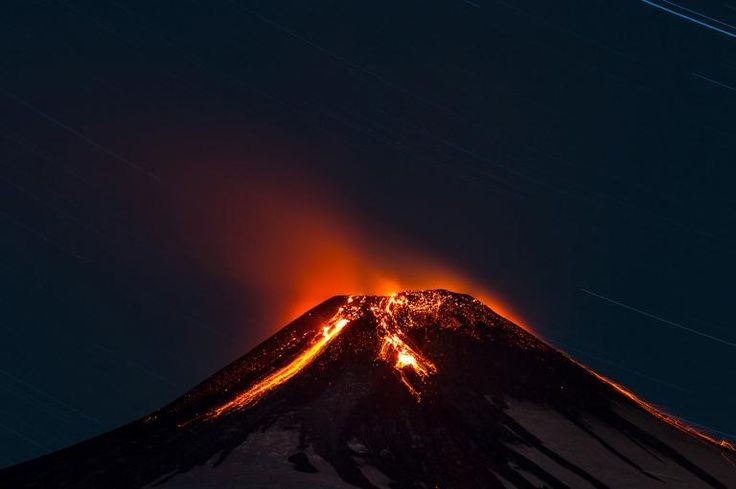 Create meme: Volcanic eruption, Mount Etna, Villarrica volcano