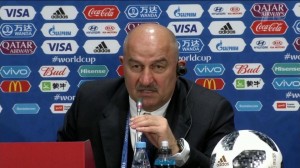 Create meme: Cherchesov press conference, the coach of the football team, Stanislav Salamovich Cherchesov