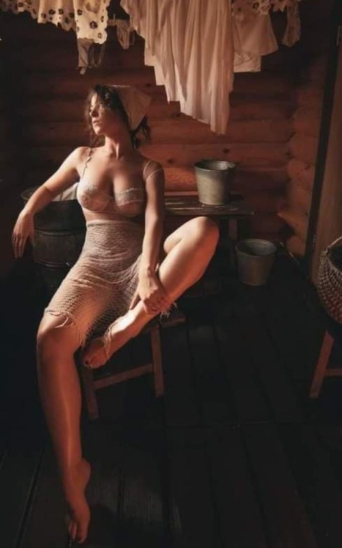 Create meme: girl , steaming in the sauna, women's bath