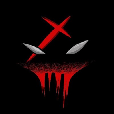 Create meme: red x on a black background, ramazon, red x