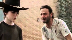 Create meme: walking dead Carl meme original, the walking dead Rick and Carl meme, Carl walking dead meme