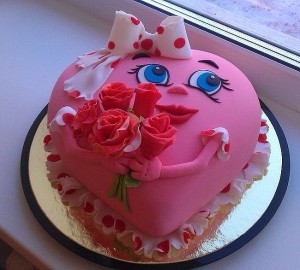Создать мем: торт для девушки, торт ко дню святого валентина, торт подруге