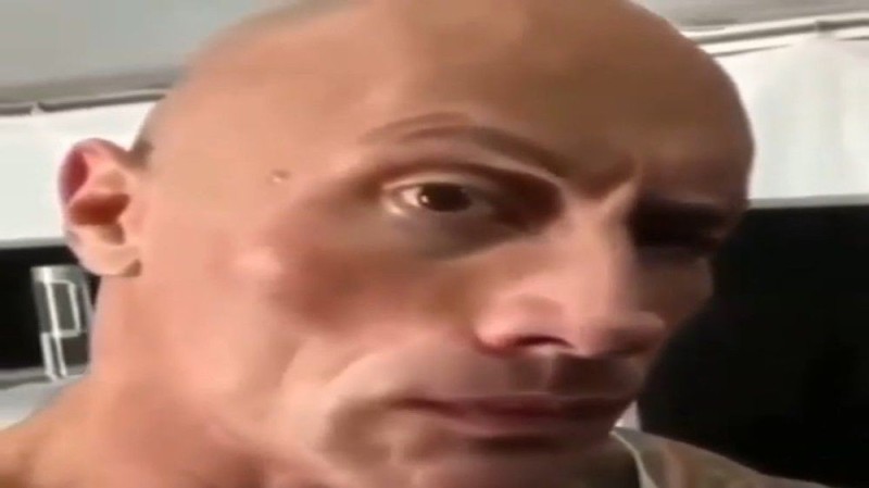 Create meme: Dwayne Johnson's Sideways Glance meme, rock dwayne johnson meme, The johnson rock meme a sideways glance