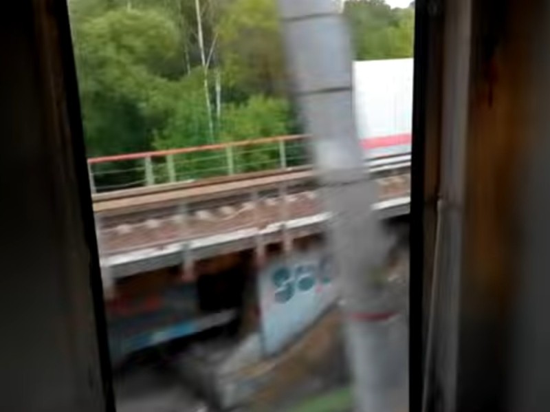 Create meme: view from the window of the Sapsan train, train , train window