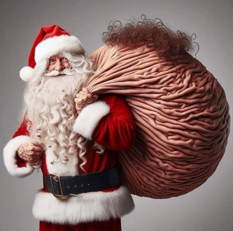 Create meme: Father Christmas, the human brain, Santa 