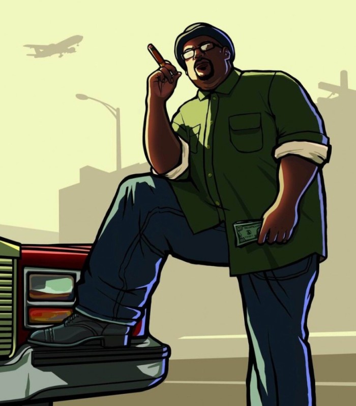 Create meme: GTA San Andreas art, the big robot, the big smoke GTA