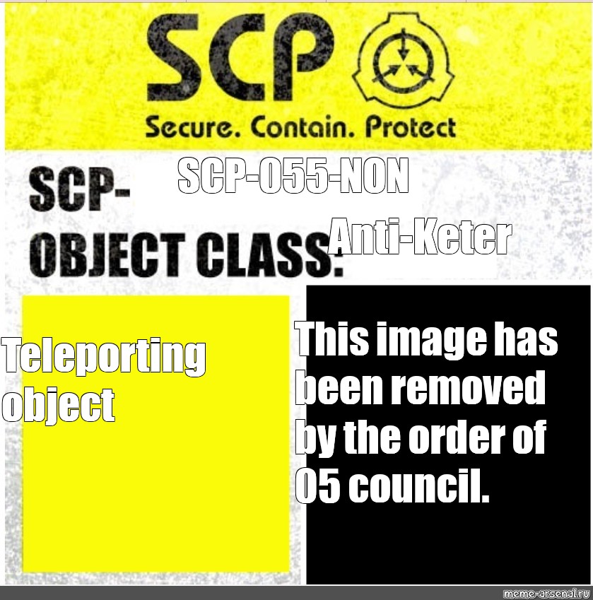 Сomics meme: SCP-055-NON Anti-Keter This image has been removed