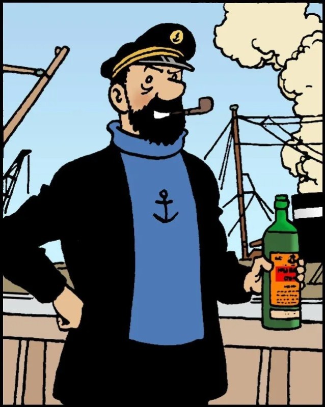 Create meme: Tintin and Captain Haddock, herbert haddock, Captain Haddock