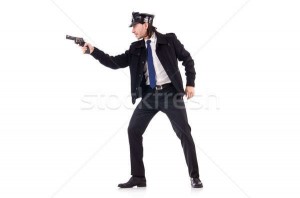 Создать мем: policeman, мафия человек в полный рост с пистолетом, полисмен