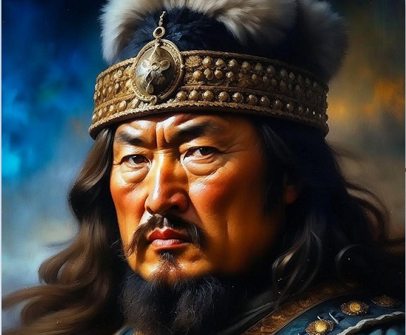 Create meme: portrait of Genghis Khan , genghis khan, Genghis Khan painting