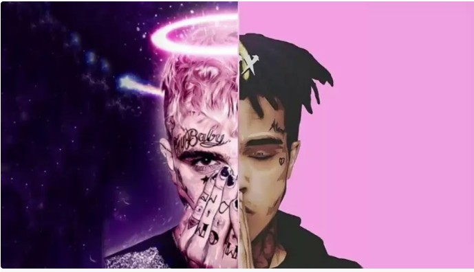 Create meme: lil peep, lil peep art, juice world lil peep xxxtentacion