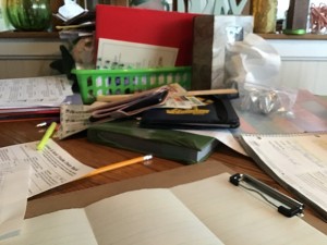 Create meme: education, table, the teacher's Desk littered with tetragamy