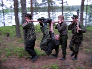 Create meme: military-Patriotic club, summer lightning, classes in military Patriotic camp