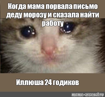 Meme: Когда мама порвала письмо деду морозу и сказала найти работу