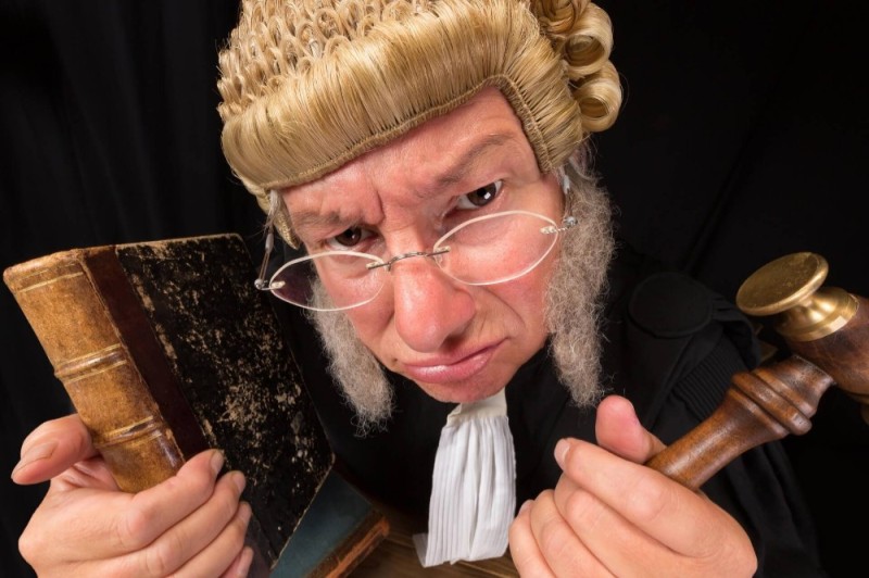Create meme: judge in a wig with a hammer, the judge in the wig, the judge 