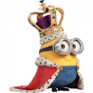 Create meme: minion, minion gif, king