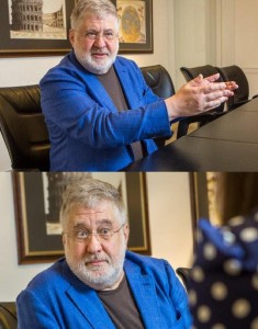 Create meme: Kolomoisky with his wife, Alexander Jablokov, Kolomoisky