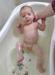 Create meme: baby bathing time youtube, bathing, baby