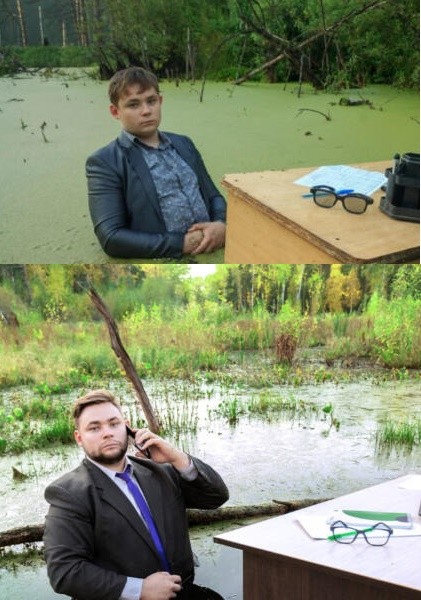Create meme: meme in the swamp, student in a swamp , the guy in the swamp