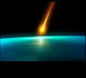 Create meme: the meteor photo from space, meteorite in the Khabarovsk region, comet