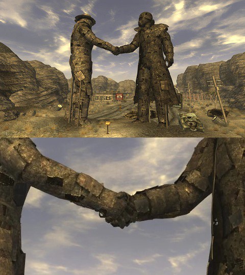 Create meme: fallout: new vegas, mojave outpost fallout new vegas, fallout 