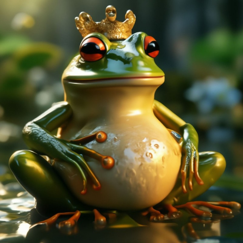 Create meme: the frog Princess , toad frog, The frog in the crown