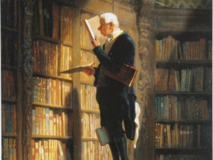 Create meme: bookworm, Are Still Carl Spitzweg, librarian picture