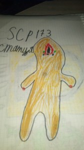 Create meme: scp 173, drawings, scp 173-u