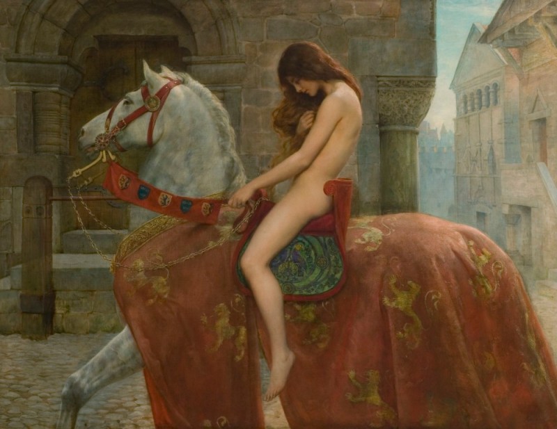 Create meme: John Collier Lady Godiva, Lady Godiva, Lady Godiva painting