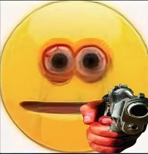 Create meme: memes, funny memes, smiley with gun meme