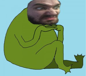 Create meme: smart Pepe, the frog, toad