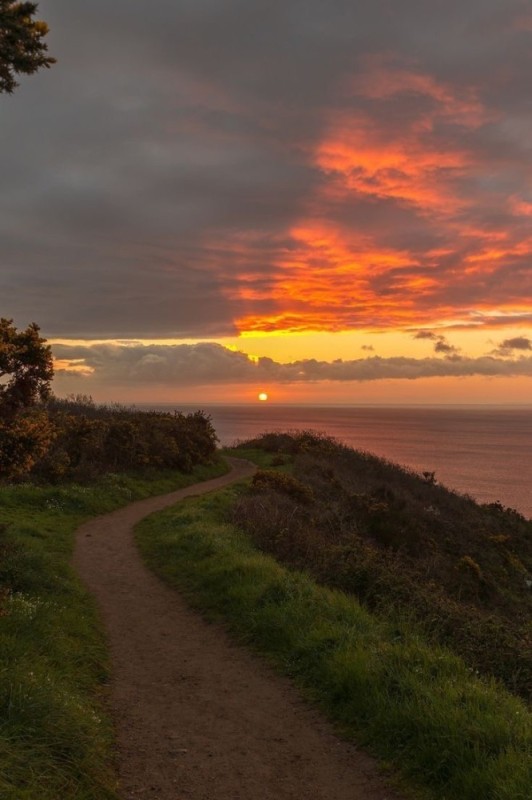 Create meme: sunset landscape, road sunset , summer sunset