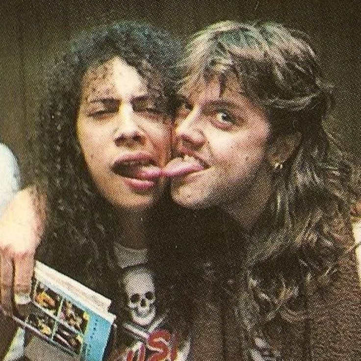 Create meme: Dave Mustaine and James Hatfield, Lars Ulrich and Kirk Hammett, metallica 3