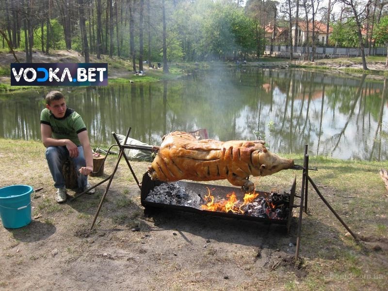 Create meme: outdoors barbecue, about the barbecue, barbecue on the lake