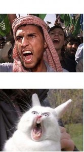 Create meme: screaming Bunny meme, bell meme, screaming hare
