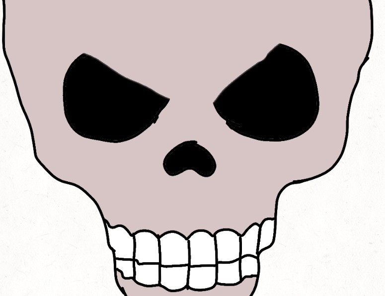 Create meme: drawing of a skull, cartoon skeleton head, skull for drawing