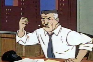 Create meme: J. Jonah jameson meme to pictures of spider man was on the table, I want pictures of spider man meme, J. Jonah jameson cartoon
