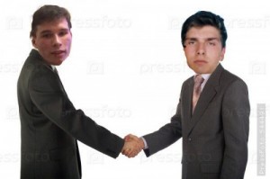 Создать мем: жмут друг другу руки, два бизнесмена, рукопожатие
