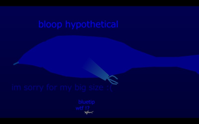 Create meme: blup fish, the bloop sea monster, bloop