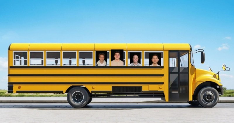Создать мем: школьный автобус сбоку, автобус, американский школьный автобус