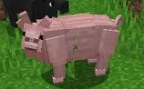 Create meme: pig from minecraft saddle, pig from minecraft