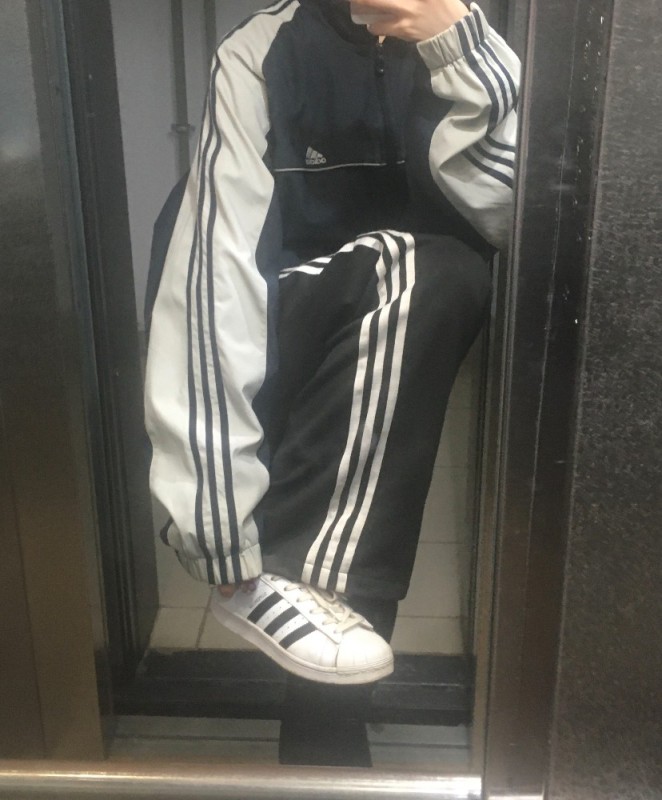 Create meme: suit Adidas, adidas tracksuit, people 