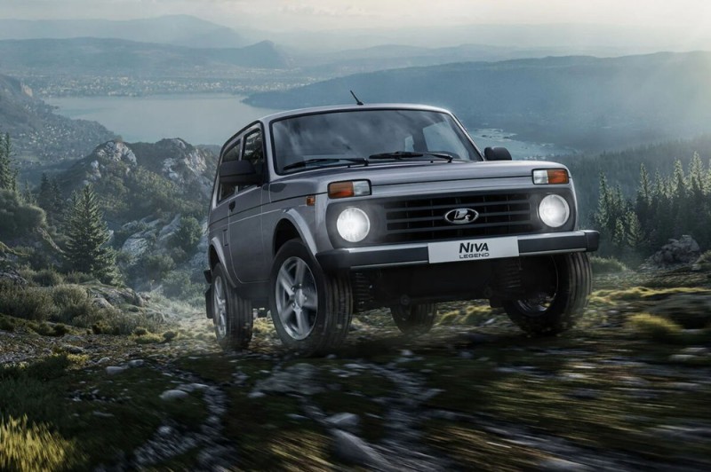 Create meme: lada niva legend, new lada niva, cornfield 